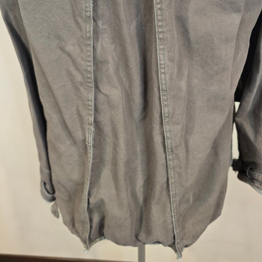 Women's Free People Green Full Zip Military Jacket Coat | Size Large - Picture 11 of 12